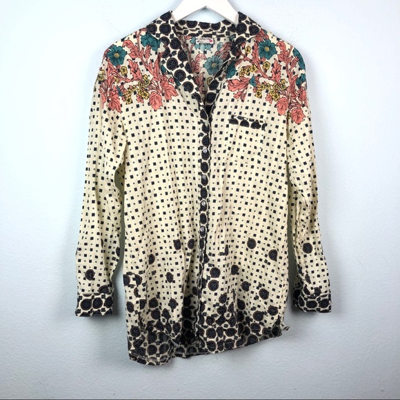 Free People Tops - Free People boho floral button up blouse